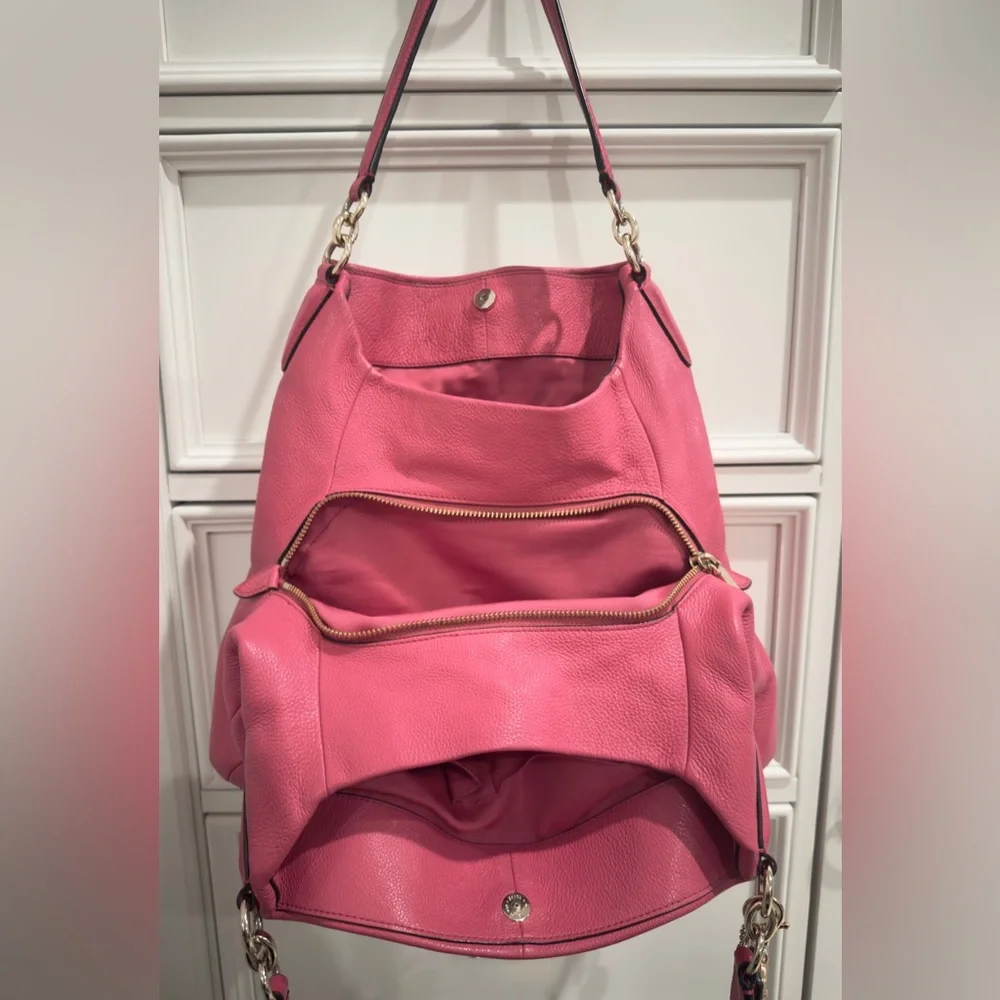 💖 SOLD - Coach Madison Phoebe Pink Leather Hobo Shoulder Bag - Picture 10 of 17